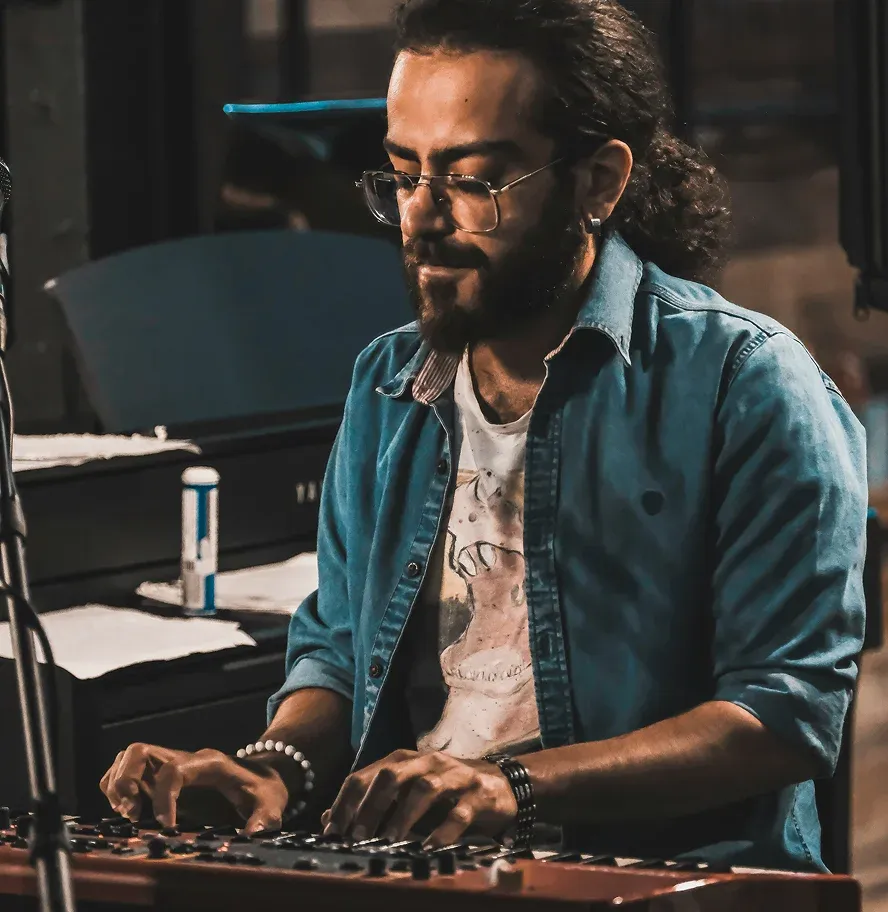 Music producer using stem splitter