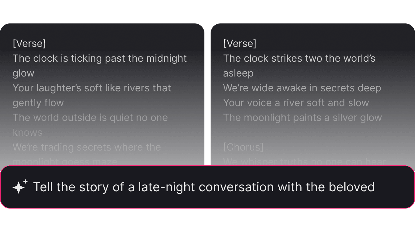 Turn Inspiration into Lyrics in Seconds
