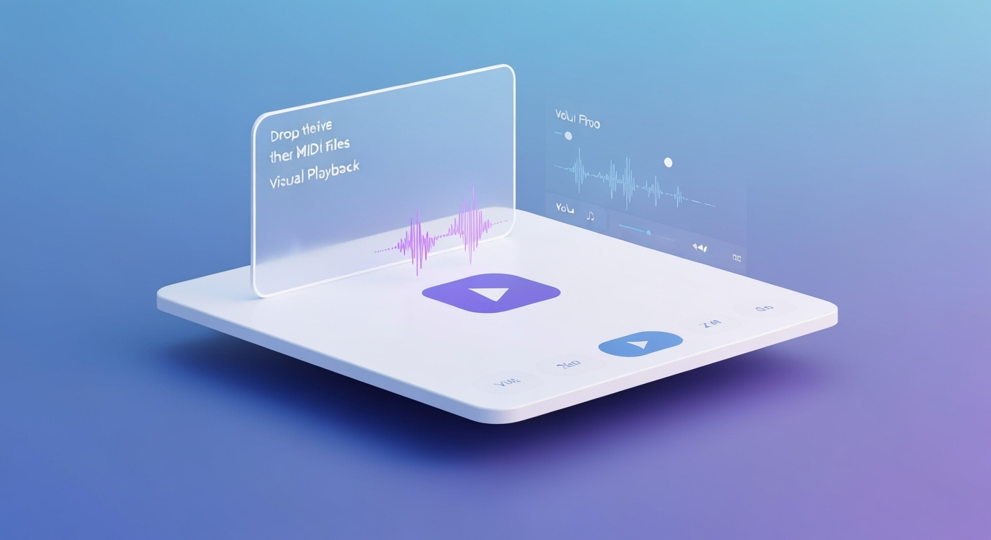 Drop your file below and experience instant, visual MIDI playback.